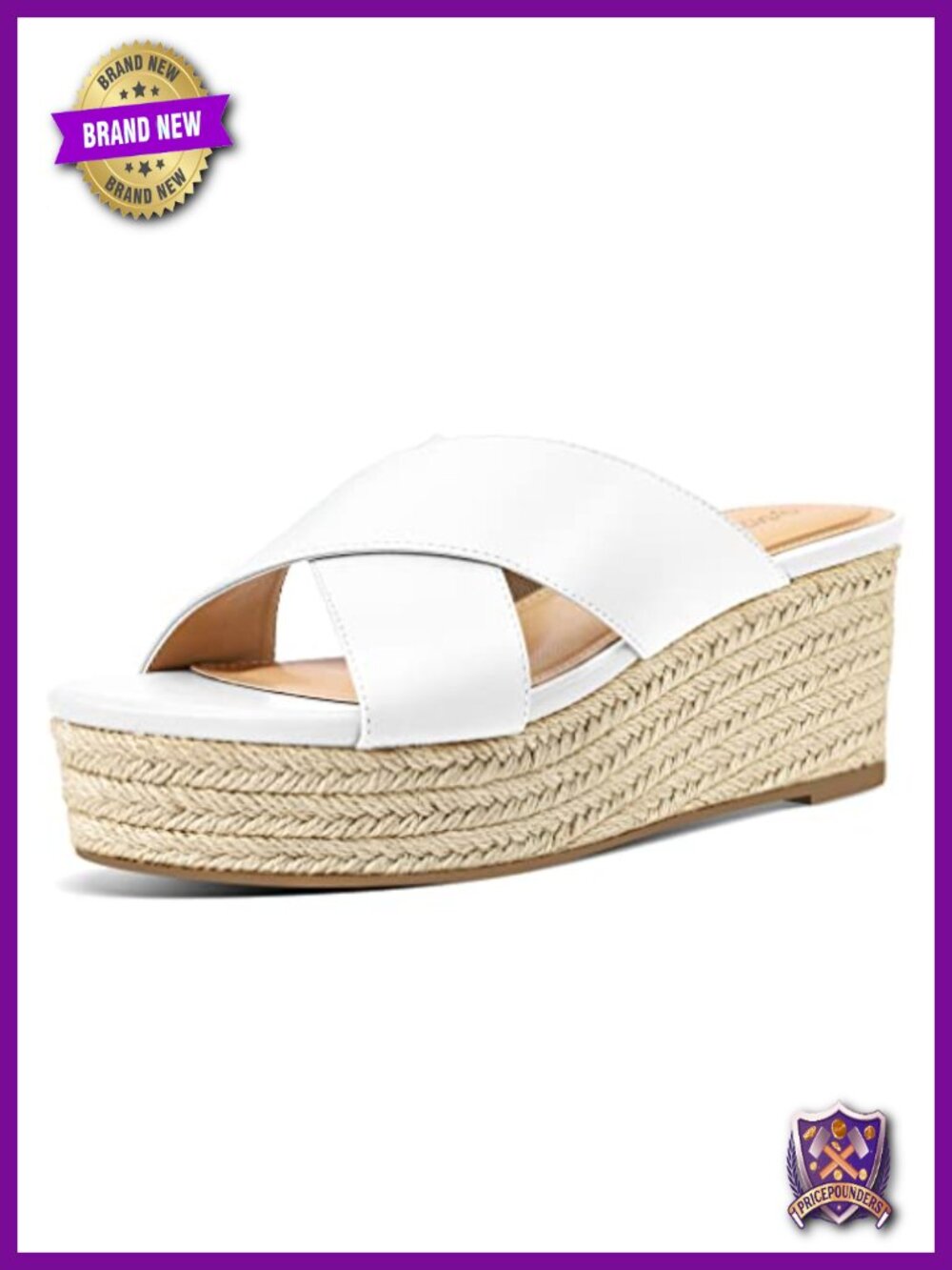 Criss Cross Platform Wedge Sandals Open Toe Espadrille Heels Slide